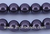 CGL133 10PCS 16 inches 6mm round dyed glass pearl beads wholesale