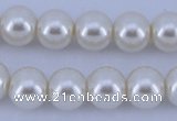 CGL14 10PCS 16 inches 8mm round dyed glass pearl beads wholesale