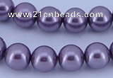 CGL143 10PCS 16 inches 6mm round dyed glass pearl beads wholesale