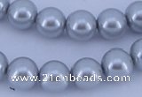 CGL162 10PCS 16 inches 4mm round dyed glass pearl beads wholesale