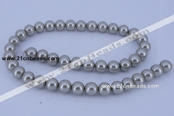 CGL172 10PCS 16 inches 4mm round dyed glass pearl beads wholesale