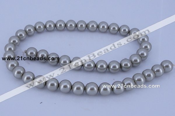 CGL177 5PCS 16 inches 14mm round dyed glass pearl beads wholesale