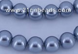 CGL185 5PCS 16 inches 10mm round dyed glass pearl beads wholesale