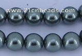 CGL212 10PCS 16 inches 4mm round dyed glass pearl beads wholesale