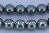 CGL214 10PCS 16 inches 8mm round dyed glass pearl beads wholesale