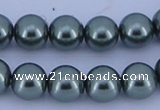 CGL214 10PCS 16 inches 8mm round dyed glass pearl beads wholesale