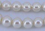 CGL22 10PCS 16 inches 4mm round dyed glass pearl beads wholesale