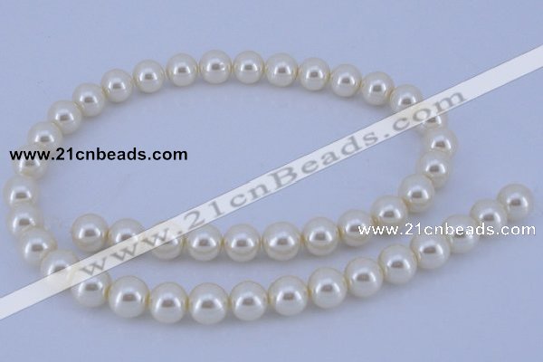 CGL22 10PCS 16 inches 4mm round dyed glass pearl beads wholesale