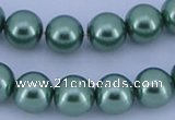 CGL223 10PCS 16 inches 6mm round dyed glass pearl beads wholesale