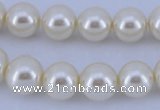 CGL23 10PCS 16 inches 6mm round dyed glass pearl beads wholesale