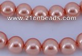 CGL292 10PCS 16 inches 4mm round dyed glass pearl beads wholesale