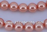 CGL293 10PCS 16 inches 6mm round dyed glass pearl beads wholesale