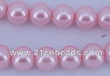 CGL303 10PCS 16 inches 6mm round dyed glass pearl beads wholesale