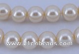 CGL32 10PCS 16 inches 4mm round dyed glass pearl beads wholesale