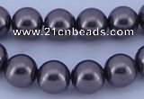 CGL404 10PCS 16 inches 8mm round dyed glass pearl beads wholesale