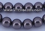CGL407 5PCS 16 inches 14mm round dyed glass pearl beads wholesale