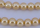 CGL52 10PCS 16 inches 4mm round dyed glass pearl beads wholesale