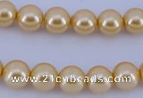 CGL54 10PCS 16 inches 8mm round dyed glass pearl beads wholesale