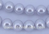 CGL72 10PCS 16 inches 4mm round dyed glass pearl beads wholesale