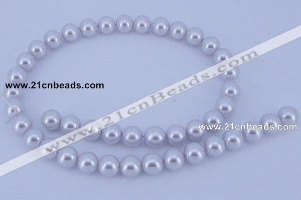 CGL72 10PCS 16 inches 4mm round dyed glass pearl beads wholesale