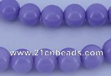 CGL803 5PCS 16 inches 10mm round heated glass pearl beads wholesale