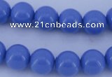 CGL807 10PCS 16 inches 6mm round heated glass pearl beads wholesale