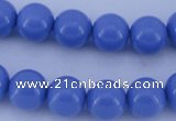 CGL809 5PCS 16 inches 10mm round heated glass pearl beads wholesale