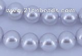 CGL81 2PCS 16 inches 25mm round dyed plastic pearl beads wholesale