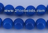 CGL813 10PCS 16 inches 6mm round heated glass pearl beads wholesale