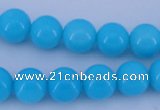 CGL825 10PCS 16 inches 6mm round heated glass pearl beads wholesale