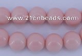 CGL830 10PCS 16 inches 4mm round heated glass pearl beads wholesale