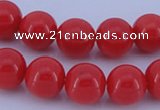 CGL842 10PCS 16 inches 4mm round heated glass pearl beads wholesale