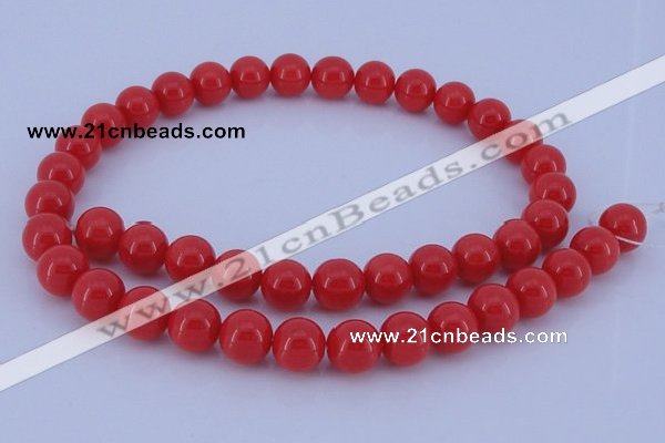 CGL842 10PCS 16 inches 4mm round heated glass pearl beads wholesale