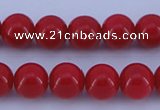 CGL848 10PCS 16 inches 4mm round heated glass pearl beads wholesale