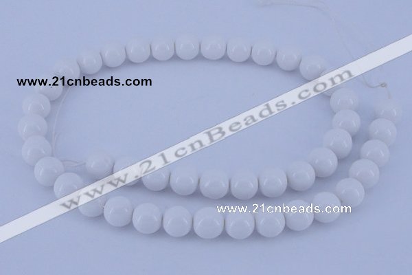 CGL856 10PCS 16 inches 8mm round heated glass pearl beads wholesale