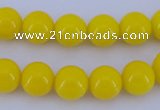 CGL861 10PCS 16 inches 6mm round heated glass pearl beads wholesale