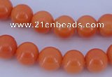 CGL868 10PCS 16 inches 8mm round heated glass pearl beads wholesale