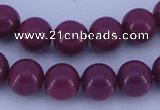 CGL878 10PCS 16 inches 4mm round heated glass pearl beads wholesale