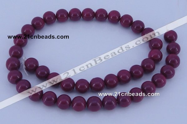 CGL879 10PCS 16 inches 6mm round heated glass pearl beads wholesale