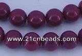 CGL880 10PCS 16 inches 8mm round heated glass pearl beads wholesale