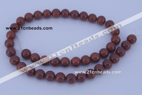 CGL886 10PCS 16 inches 8mm round heated glass pearl beads wholesale