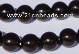 CGL896 10PCS 16 inches 4mm round heated glass pearl beads wholesale