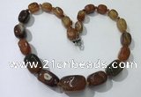 CGN102 20 inches 10*15mm - 20*30mm nuggets agate gemstone necklaces