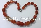 CGN105 20 inches 10*15mm - 20*30mm nuggets agate gemstone necklaces