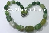 CGN109 20 inches 10*15mm - 20*30mm nuggets agate gemstone necklaces