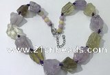 CGN146 19.5 inches 10*14mm - 20*30mm nuggets mixed quartz necklaces