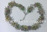 CGN405 19.5 inches chinese crystal & mixed quartz chips beaded necklaces