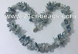 CGN406 19.5 inches chinese crystal & mixed gemstone chips beaded necklaces