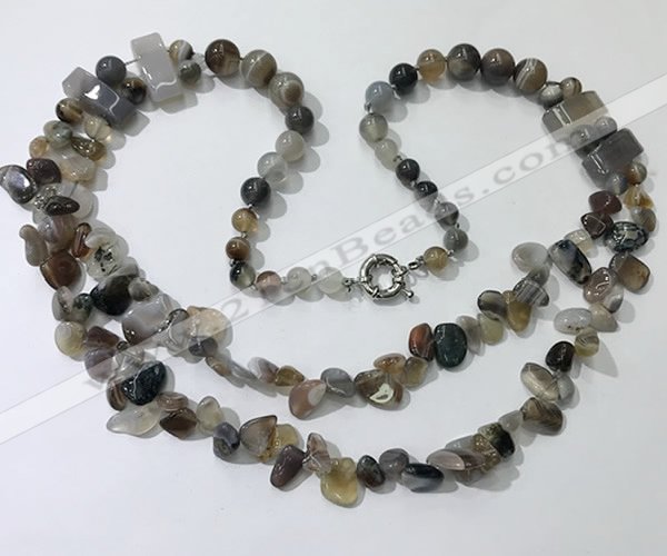 CGN540 27 inches fashion agate gemstone beaded necklaces