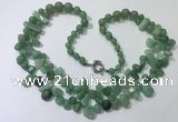 CGN543 27 inches fashion green aventurine beaded necklaces